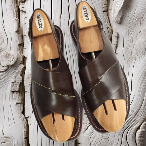 Mezlan Delhi Handmade In Spain Dark Brown Sandal Size 9 - Picture 9 of 12